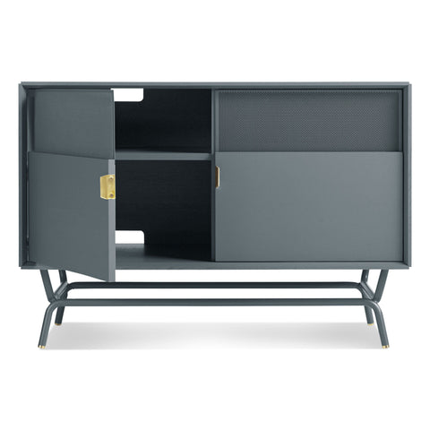 dang media cabinet by Blu Dot in marine blue