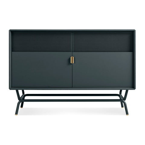 dang media cabinet by Blu Dot in navy green