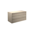 DK3 Royal System cabinet with three drawers and a wood front in soaped oak, on a white background