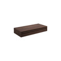 DK3 Royal System desk cabinet with one drawer in lacquered walnut, on a white background