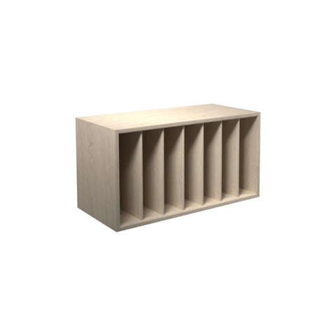 DK3 Royal System LP storage cabinet in soaped oak, on a white background