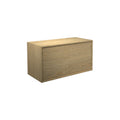 DK3 Royal System cabinet with two push doors and a wood front in oiled oak, on a white background