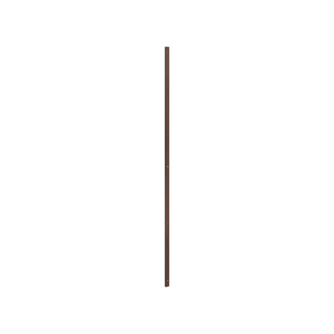 DK3 Royal System wall rail in lacquered walnut, 78.7" long, on a white background