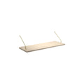 DK3 Royal System shelf, 31.5" wide and 11.8" deep in soaped oak, on a white background
