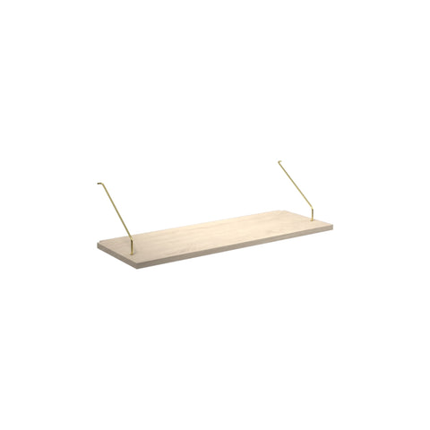 DK3 Royal System shelf, 31.5" wide and 11.8" deep in soaped oak, on a white background