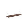 DK3 Royal System shelf, 31.5" wide and 9.4" deep in lacquered walnut, on a white background