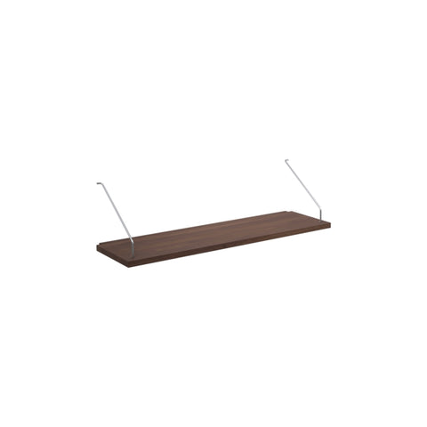 DK3 Royal System shelf, 31.5" wide and 9.4" deep in lacquered walnut, on a white background