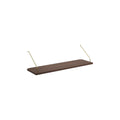 DK3 Royal System shelf, 31.5" wide and 9.4" deep in smoked oak, on a white background