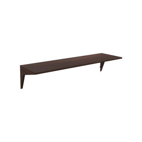 DK3 System Cado shelf, 31.5" wide and 9.4" deep in walnut, on a white background