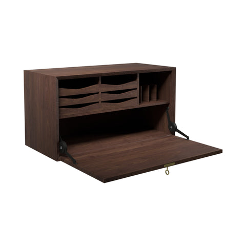 DK3 System Cado Sideboard Drop-Front with Workstation in Walnut