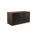 DK3 System Cado Sideboard 2 Sliding Rippled Glass Doors in Walnut