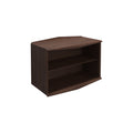 DK3 System Ultra open cabinet with an adjustable shelf in walnut, on a white background