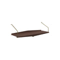 DK3 System Ultra shelf with a clothes rail in walnut, on a white background