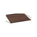 DK3 System Ultra magazine and shoe shelf in walnut, on a white background