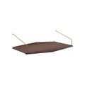 DK3 System Ultra shelf, 28.3" wide and 13.8" deep in walnut, on a white background