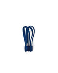 Pedestal Magnetic Cable Ties in Ultra Marine, three magnetic silicone cable ties, on a plain white background