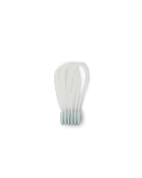 Pedestal Magnetic Cable Ties in Ghost, three magnetic silicone cable ties, on a plain white background