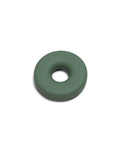Pedestal Cable Bagel in Mossy Green, silicone cable organizer ring, on a plain white background