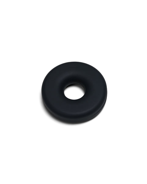 Pedestal Cable Bagel in Charcoal, silicone cable organizer ring, on a plain white background