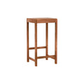 Frama Stool 01 in Warm Brown Birch, taller bar height stool in reddish brown birch, angled view on a pale background