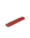 Pedestal Moon Shelf in Burnin' Red, powder-coated steel shelf, on a plain white background