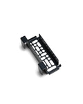 Pedestal Nintendo Switch Mount in Charcoal, perforated steel dock cradle, on a plain white background