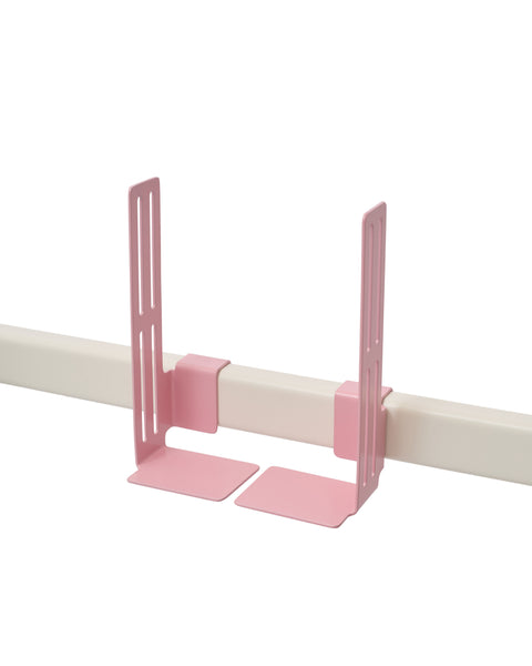 Pedestal Box Mount in Bubble Gum, adjustable mounting brackets on a stand tube, on a plain white background