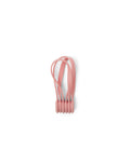 Pedestal Magnetic Cable Ties in Bubble Gum, three magnetic silicone cable ties, on a plain white background