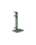 Pedestal Power Tower in Mossy Green, vertical steel power beam holder, on a plain white background