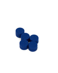 Pedestal Cable Clips in Ultra Marine, five magnetic silicone cable clips grouped together, on a plain white background