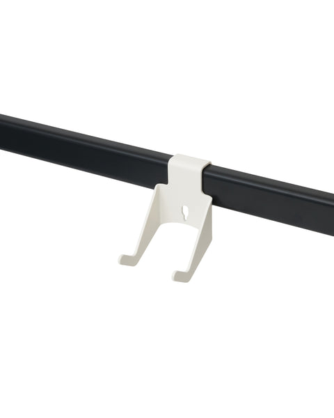 Pedestal Controller Mount in Pearl, metal controller holster on a stand tube, on a plain white background
