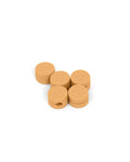 Pedestal Cable Clips in Apricot, five magnetic silicone cable clips grouped together, on a plain white background