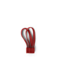 Pedestal Magnetic Cable Ties in Burnin' Red, three magnetic silicone cable ties, on a plain white background