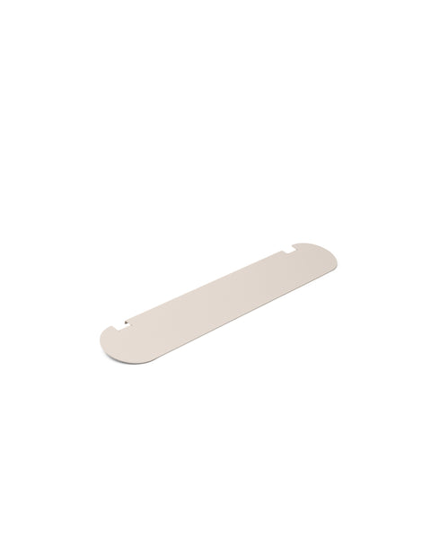 Pedestal Moon Light Shelf in Pearl, powder-coated steel shelf, on a plain white background