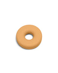 Pedestal Cable Bagel in Apricot, silicone cable organizer ring, on a plain white background
