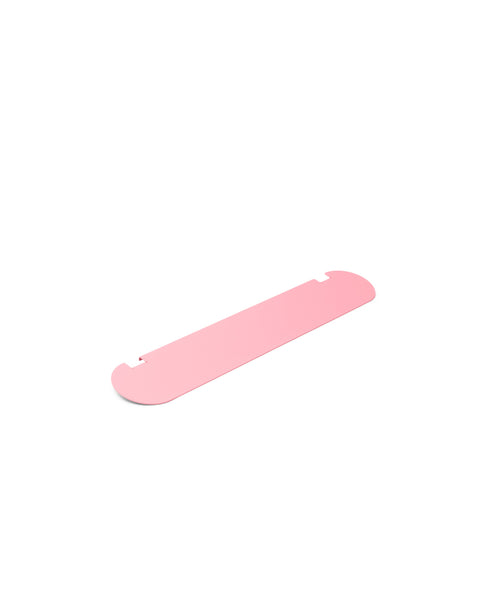 Pedestal Moon Light Shelf in Bubble Gum, powder-coated steel shelf, on a plain white background