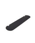 Pedestal Moon Shelf in Charcoal, powder-coated steel shelf, on a plain white background