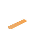 Pedestal Moon Light Shelf in Apricot, powder-coated steel shelf, on a plain white background