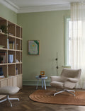 muuto stacked storage system and doze lounge chair in living room lifestyle photo