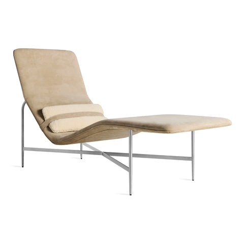 Deep Thoughts Leather Chaise by Blu Dot in stone leather