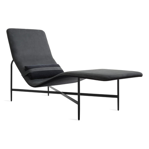 Deep Thoughts Leather Chaise by Blu Dot in ink leather