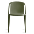 modern decade dining chair by Blu Dot in olive green