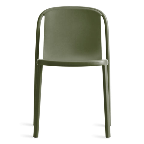 modern decade dining chair by Blu Dot in olive green