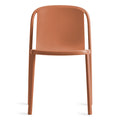 modern decade dining chair by Blu Dot in tomato