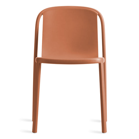 modern decade dining chair by Blu Dot in tomato