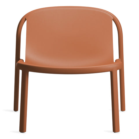 decade lounge chair by Blu Dot in tomato