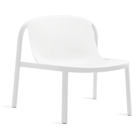 decade lounge chair by Blu Dot in white 