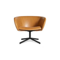 Close Encounter Swivel Lounge Chair by Blu Dot in Canyon Leather, front view