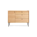Peek 1 Door / 3 Drawer Credenza by Blu Dot in White Oak