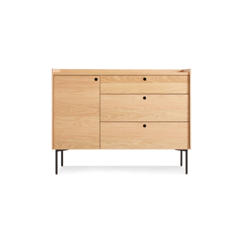 Peek 1 Door / 3 Drawer Credenza by Blu Dot in White Oak